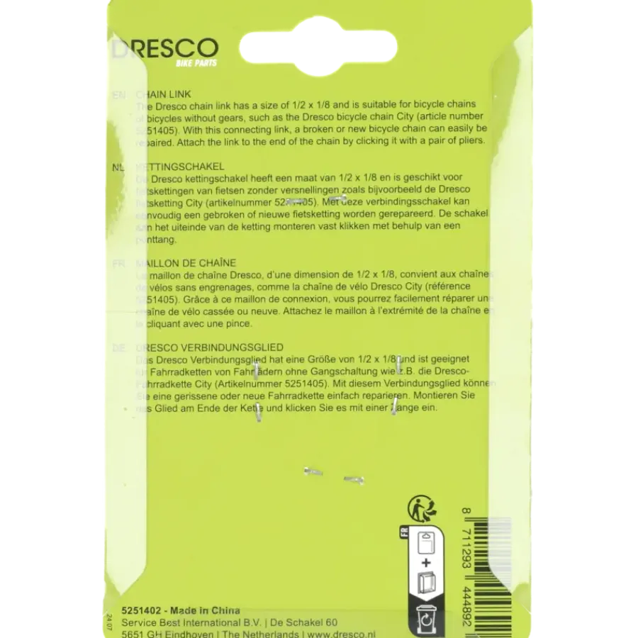 Fietsonderdelen & Accessoires > Dresco kettingschakel