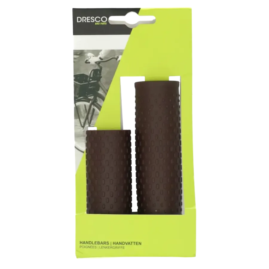 Fietsonderdelen & Accessoires > Dresco soft grip fiets handvatten 119/92 mm bruin