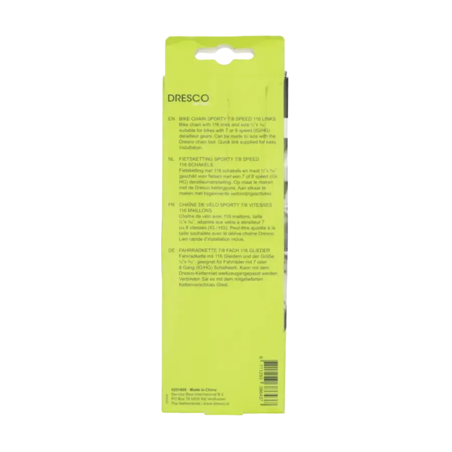 Fietsonderdelen & Accessoires > Dresco sporty fietsketting 7/8 speed