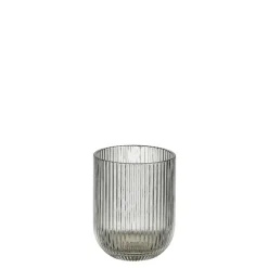 Drinkglas geribbeld - h9,5xd7,5 cm