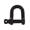 D-sluiting 4mm RVS Zwart