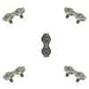 Dubbele staaldraadklemmen 4mm 5 stuks