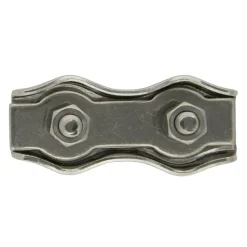 Dubbele staaldraadklem 5mm