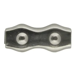 Dubbele staaldraadklem 6mm