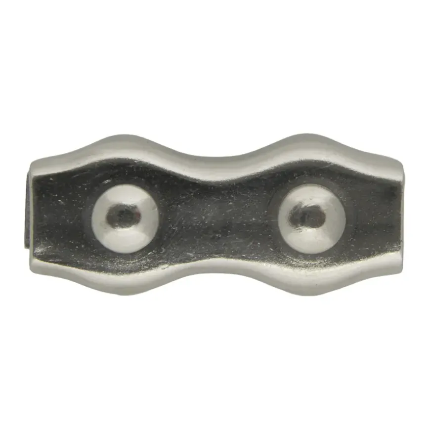 Dubbele staaldraadklem 6mm