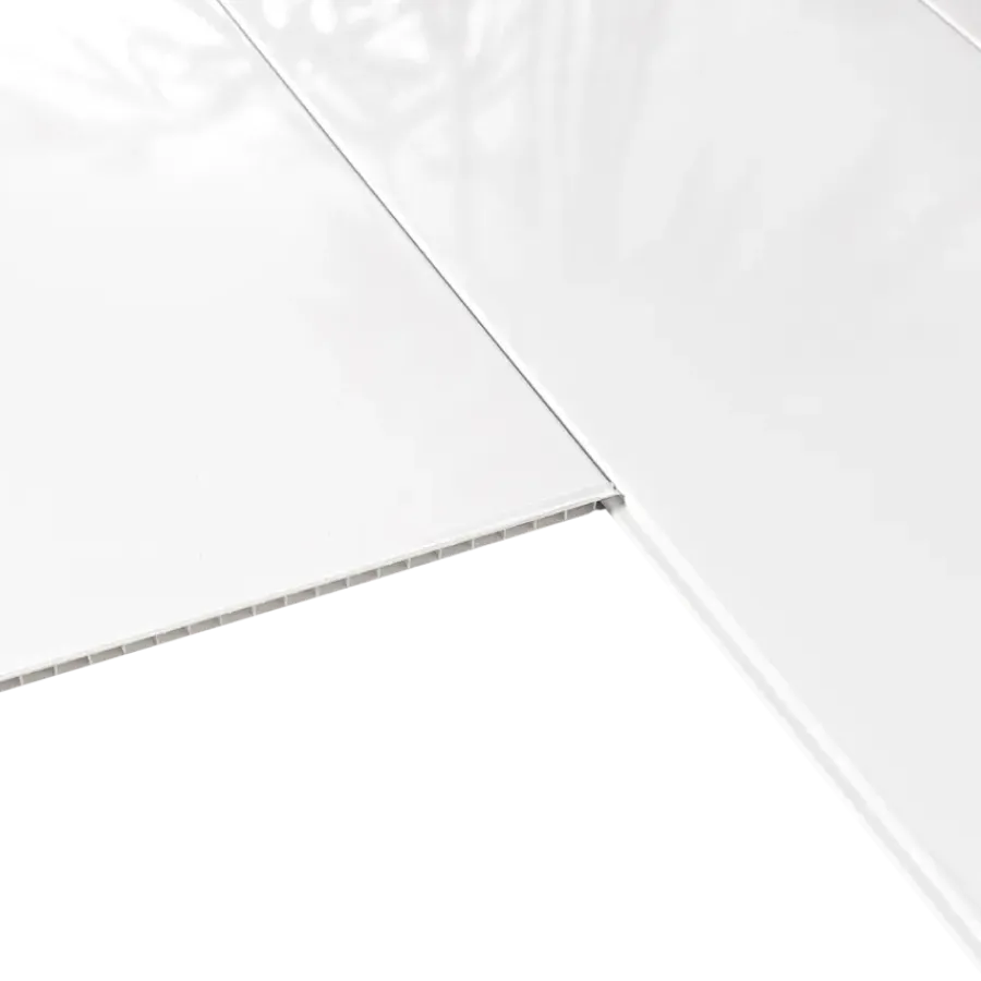 PVC Wandtegels & Panelen|Wandpanelen > Dumaplast Dumaclip wand- en plafondpaneel PVC hoogglans wit 2.4m2, afm. 120 x 25 cm