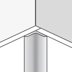 Wandpanelen|Metalenprofielen > Dumaplast Dumawall+ aluminium binnenhoek zwart 12 mm 260 cm
