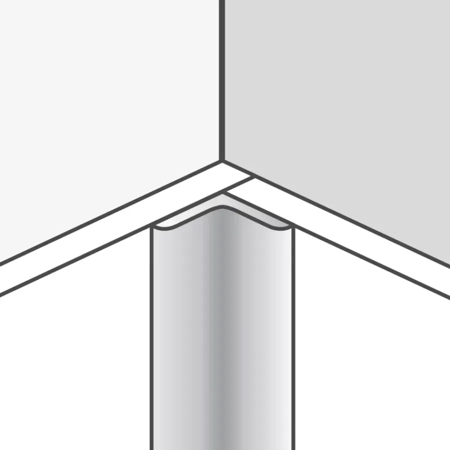 Wandpanelen|Metalenprofielen > Dumaplast Dumawall+ aluminium binnenhoek zwart 12 mm 260 cm