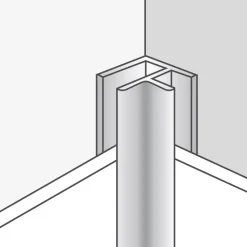 Wandpanelen|Kunststofprofielen > Dumaplast Dumawall + aluminium hoekprofiel zwart 260 cm 12-20 mm