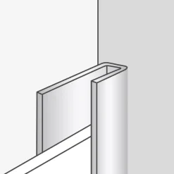 Wandpanelen|Metalenprofielen > Dumaplast Dumawall+ aluminium start-/ eindprofiel zwart 260 cm