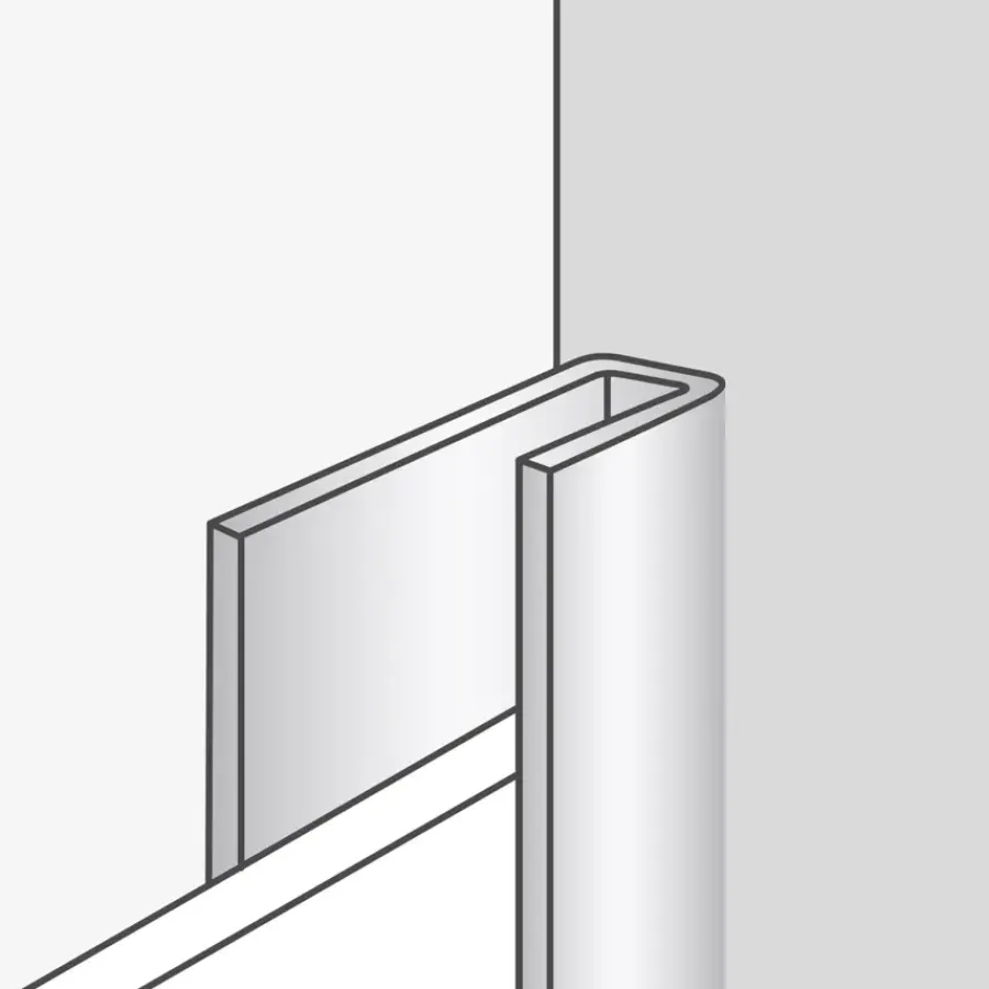 Wandpanelen|Metalenprofielen > Dumaplast Dumawall+ aluminium start-/ eindprofiel zwart 260 cm