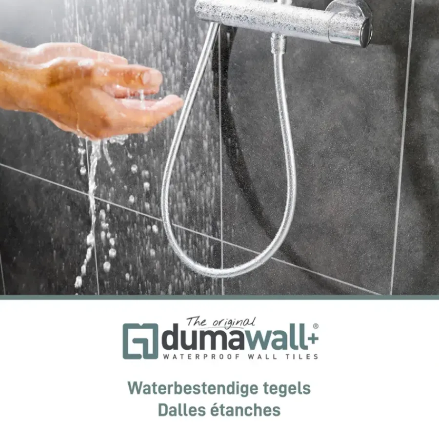 PVC Wandtegels & Panelen|Wandpanelen > Dumaplast Dumawall+ wandtegel kunststof Sambro glans 1,95m² 37,5x65cm 8 stuks