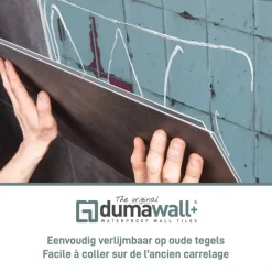 PVC Wandtegels & Panelen|Wandpanelen > Dumaplast Dumawall+ wandtegel kunststof Sambro glans 1,95m² 37,5x65cm 8 stuks