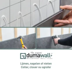 PVC Wandtegels & Panelen|Wandpanelen > Dumaplast Dumawall+ wandtegel kunststof Sambro glans 1,95m² 37,5x65cm 8 stuks