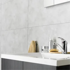 PVC Wandtegels & Panelen|Wandpanelen > Dumaplast Dumawall+ wandtegel kunststof Cloudy white 1,95m² 37,5x65cm 8 stuks