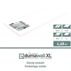 PVC Wandtegels & Panelen|Wandpanelen > Dumaplast Dumawall XL kunststof wandbekleding Modica 4,68m² 90x260cm - 2 stuks