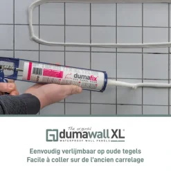 PVC Wandtegels & Panelen|Wandpanelen > Dumaplast Dumawall XL kunststof wandbekleding Modica 4,68m² 90x260cm - 2 stuks