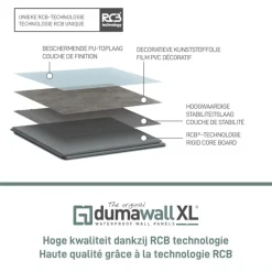 PVC Wandtegels & Panelen|Wandpanelen > Dumaplast Dumawall XL kunststof wandbekleding Trapani glans 4,68m² 90x260cm - 2 stuks