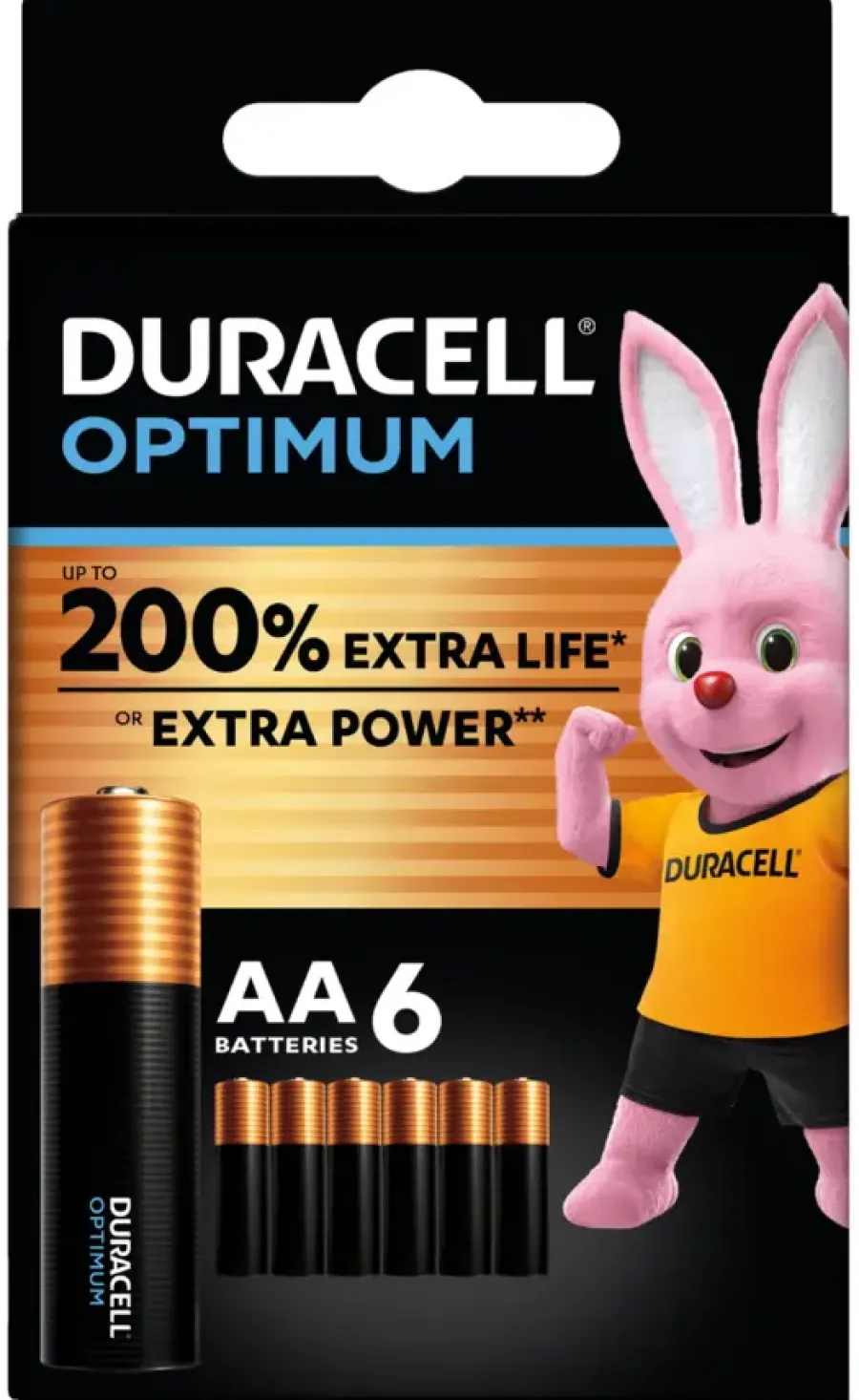 Batterijen > Duracell Batterij AA Alkaline Optimum 6 stuks