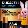 Batterijen > Duracell Batterij AA Alkaline Optimum 4 stuks