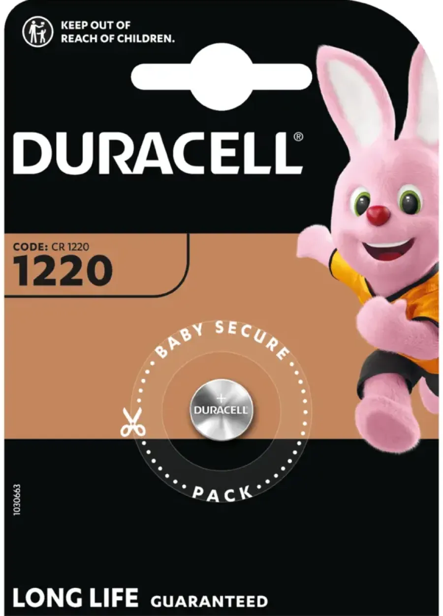 Batterijen > Duracell Batterij CR1220 Lithium knoopcelbatterij