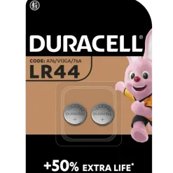 Batterijen > Duracell Batterij LR44 Alkaline-knoopcel alkaline 1,5V 2 stuks