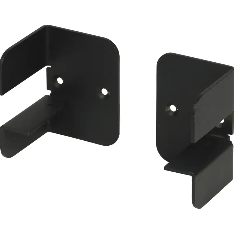 Plankdragers|Plankdragers > Duraline clip mat zwart 6,5x5x5 cm 2 stuks