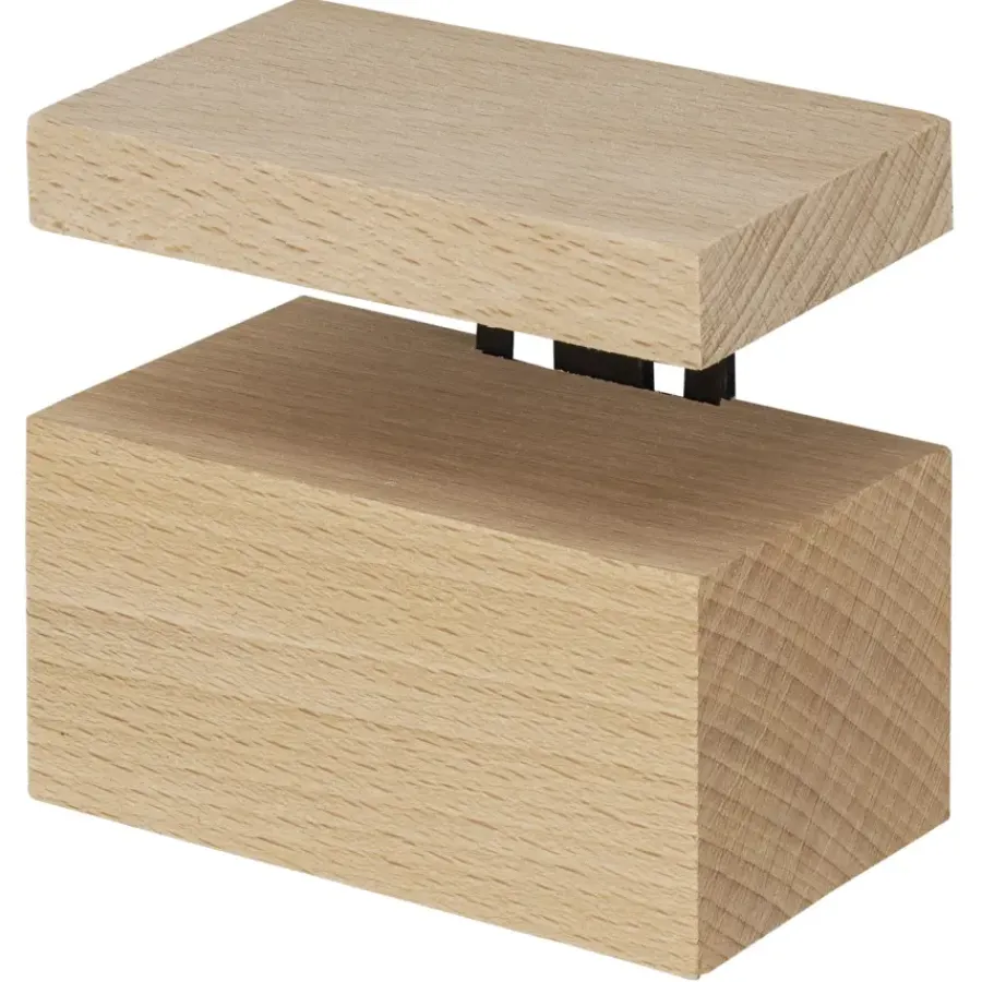Plankdragers|Plankdragers > Duraline clip maxi zwart hout 6,3x8x5 cm