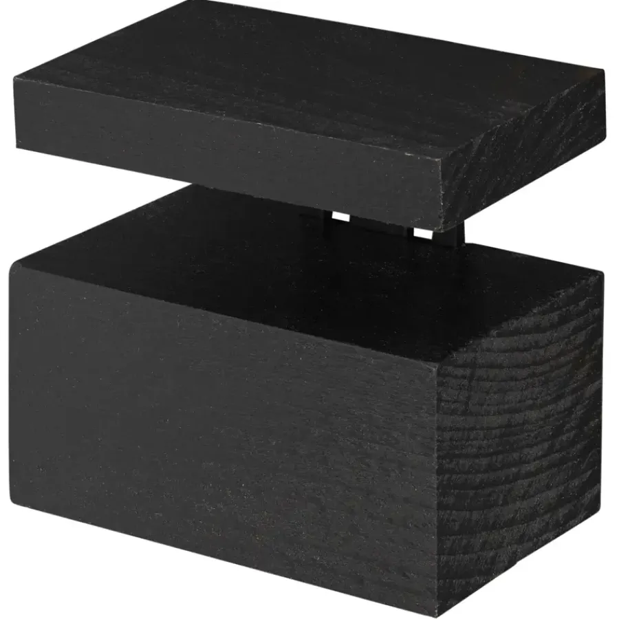 Plankdragers|Plankdragers > Duraline clip maxi zwart hout 6,3x8x5 cm