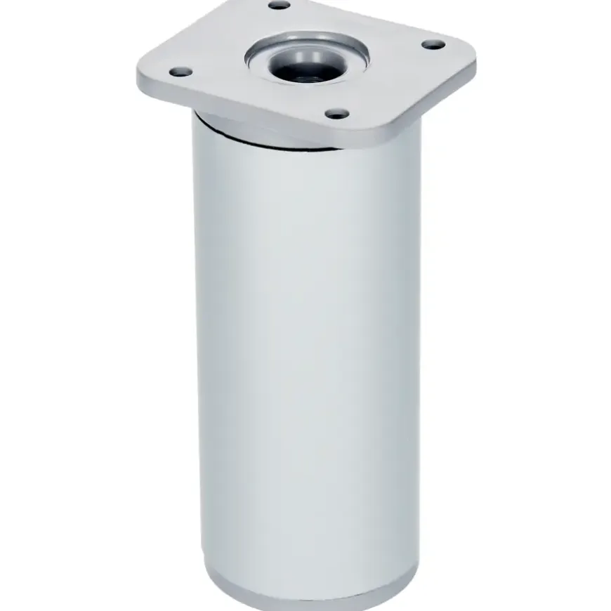 Duraline meubelpoot grijs aluminium ø4x10x13 cm