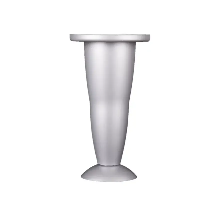 Duraline meubelpoot kunststof aluminium verstelbaar 12,8-13,8 cm