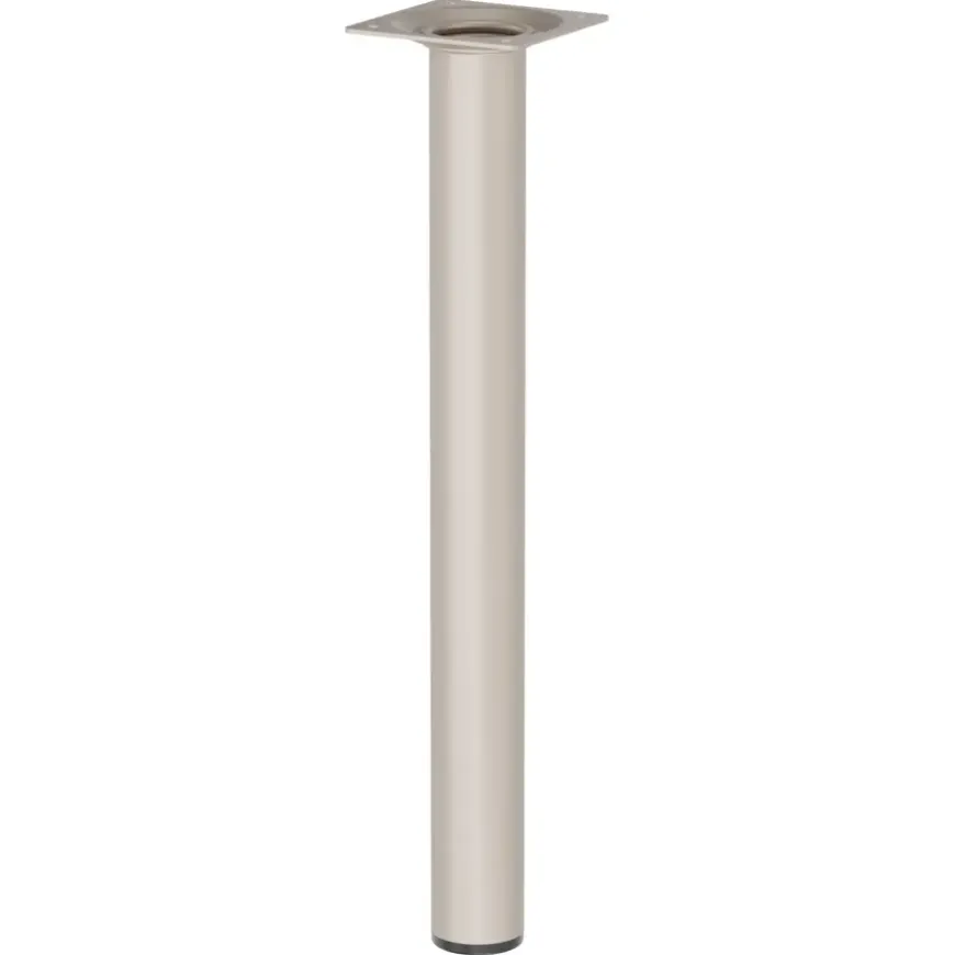 Duraline meubelpoot rond zand / beige staal Ø3x30 cm