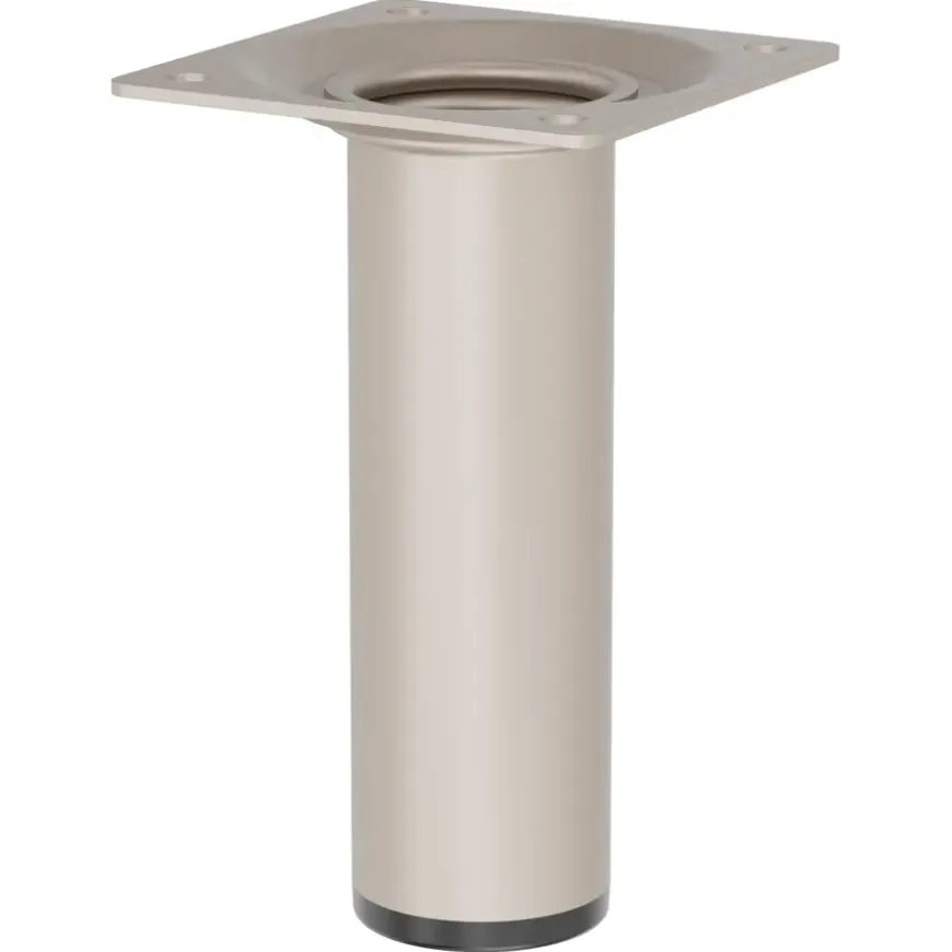 Duraline meubelpoot rond zand / beige staal Ø3x10 cm