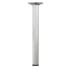 Duraline meubelpoot vierkant nikkel geborsteld 2,5x2,5x25 cm