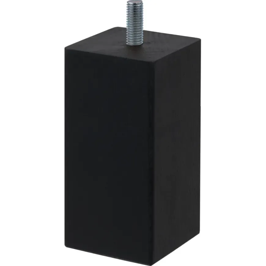 Duraline meubelpoot vierkant zwart 5x5x10 cm
