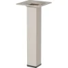 Duraline meubelpoot vierkant zand / beige staal 2,5x2,5x15 cm