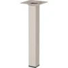Duraline meubelpoot vierkant zand / beige staal 2,5x2,5x20 cm