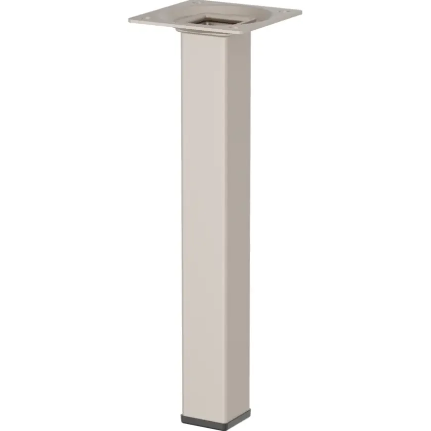 Duraline meubelpoot vierkant zand / beige staal 2,5x2,5x20 cm