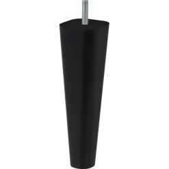 Duraline meubelpoot vierkant/rond zwart 18 cm