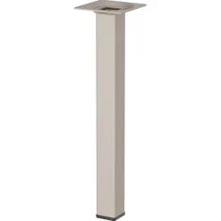 Duraline meubelpoot vierkant zand / beige staal 2,5x2,5x25 cm