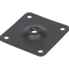 Duraline montageplaat voor meubelpoot zwart staal 6x6 cm