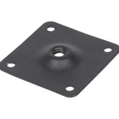 Duraline montageplaat voor meubelpoot zwart staal 6x6 cm
