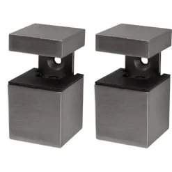Plankdragers|Plankdragers > Duraline plankdrager clip cube mini geborsteld nikkel