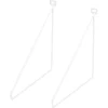 Plankdragers|Plankdragers > Duraline plankdrager dun wit 24x26,5 cm 2 stuks