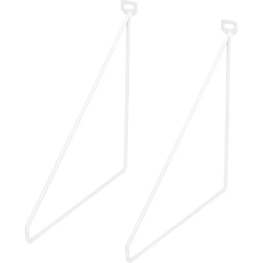 Plankdragers|Plankdragers > Duraline plankdrager dun wit 24x26,5 cm 2 stuks