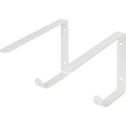 Plankdragers|Plankdragers > Duraline plankdrager haak wit 22x14,5 cm 2 stuks