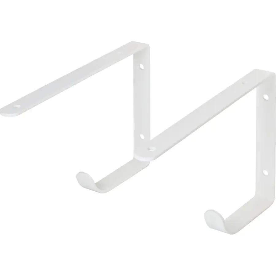 Plankdragers|Plankdragers > Duraline plankdrager haak wit 22x14,5 cm 2 stuks