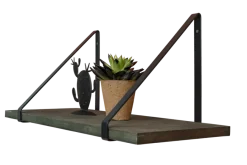 Plankdragers|Plankdragers > Duraline plankdrager metaal zwart 2 stuks