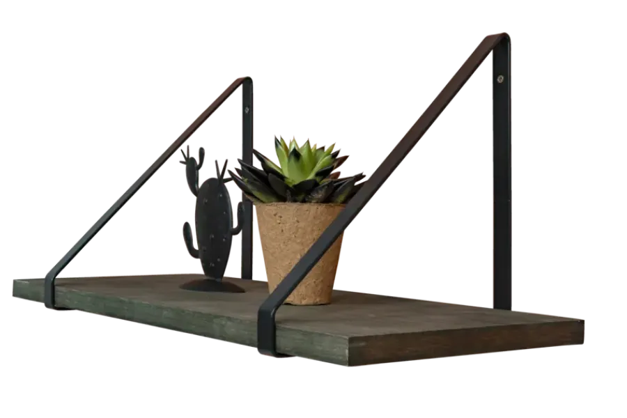 Plankdragers|Plankdragers > Duraline plankdrager metaal zwart 2 stuks
