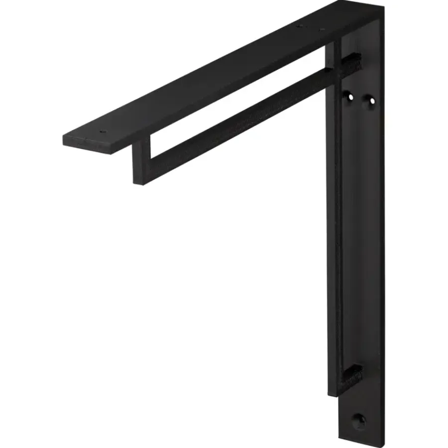Plankdragers|Plankdragers > Duraline plankdrager model A zwart 14,5x14,5 cm